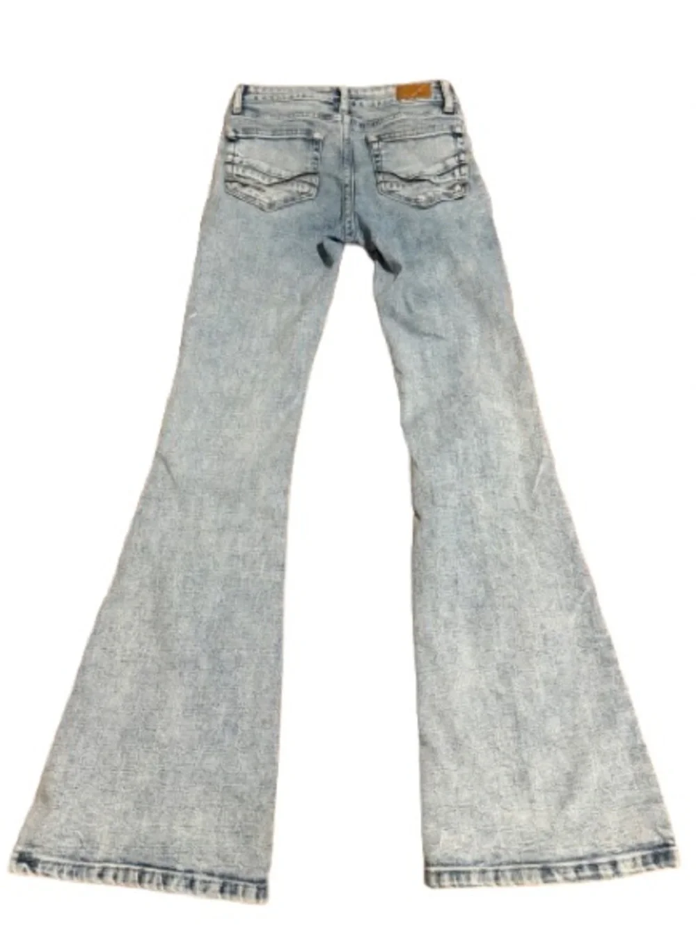 Buckle Girls High-Rise Light Blue Flare Jeans Wide Leg Size 12L